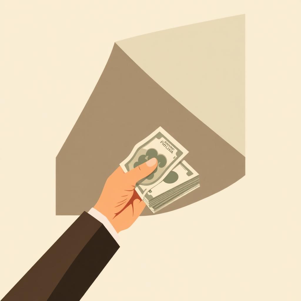 Editorial illustration of layered loan documents and screens