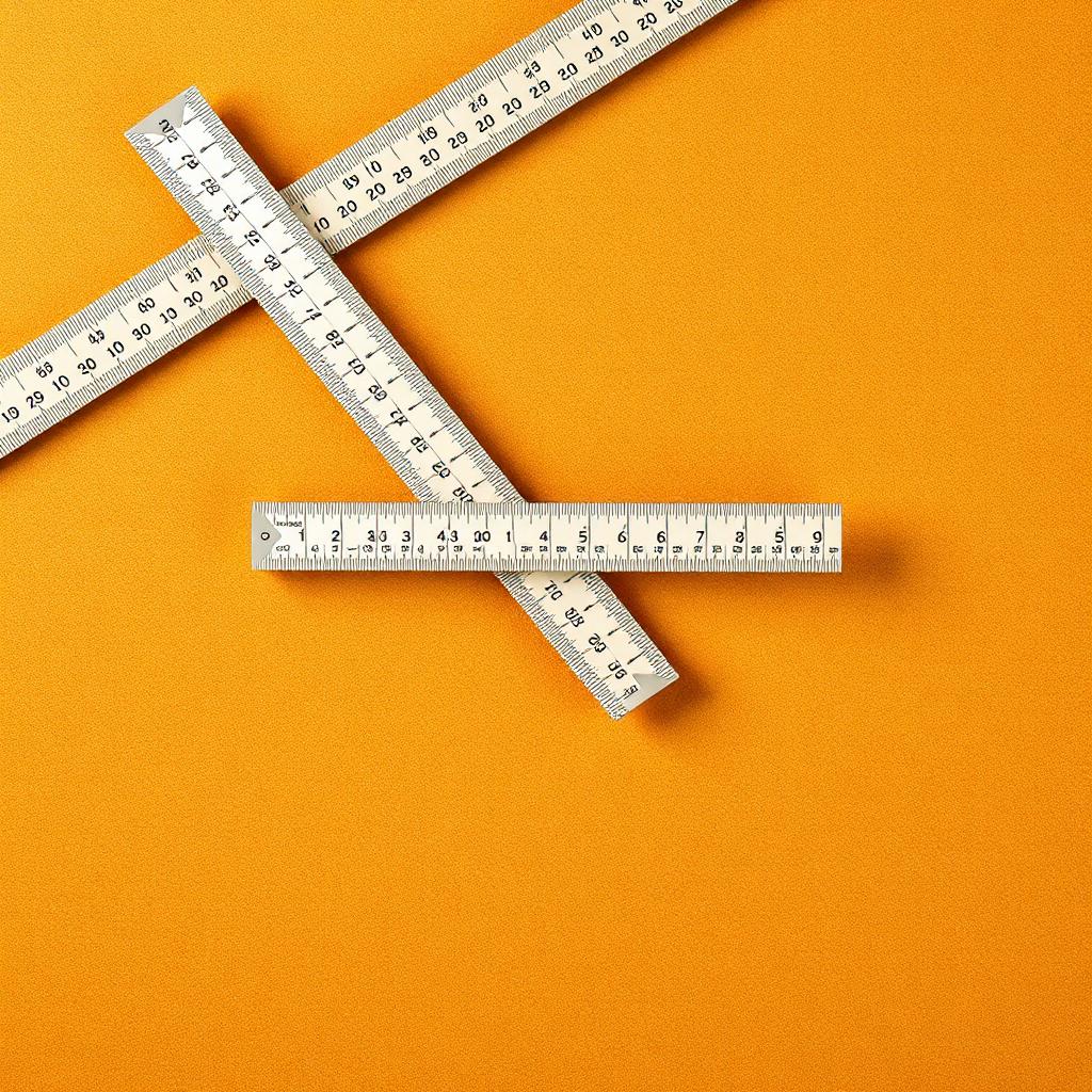 Measuring rulers over neural diagram, editorial illustration